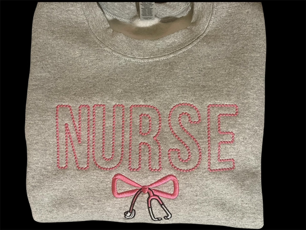 Embroidered Nurse Crewneck